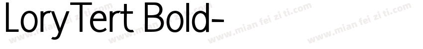 LoryTert Bold字体转换